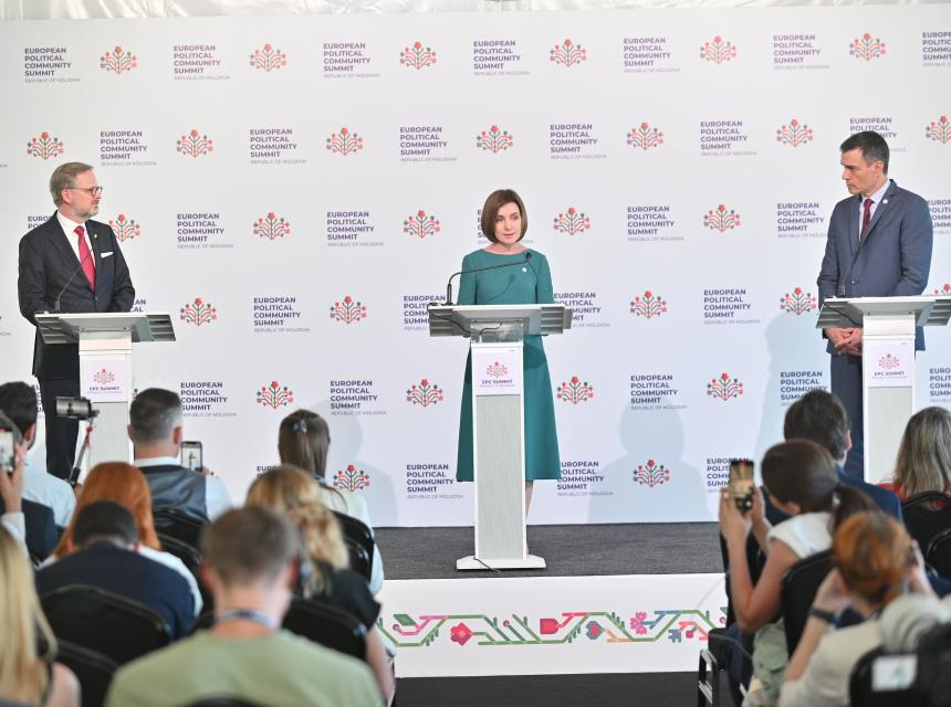 Press remarks by President Maia Sandu at the end of the EPC Moldova summit